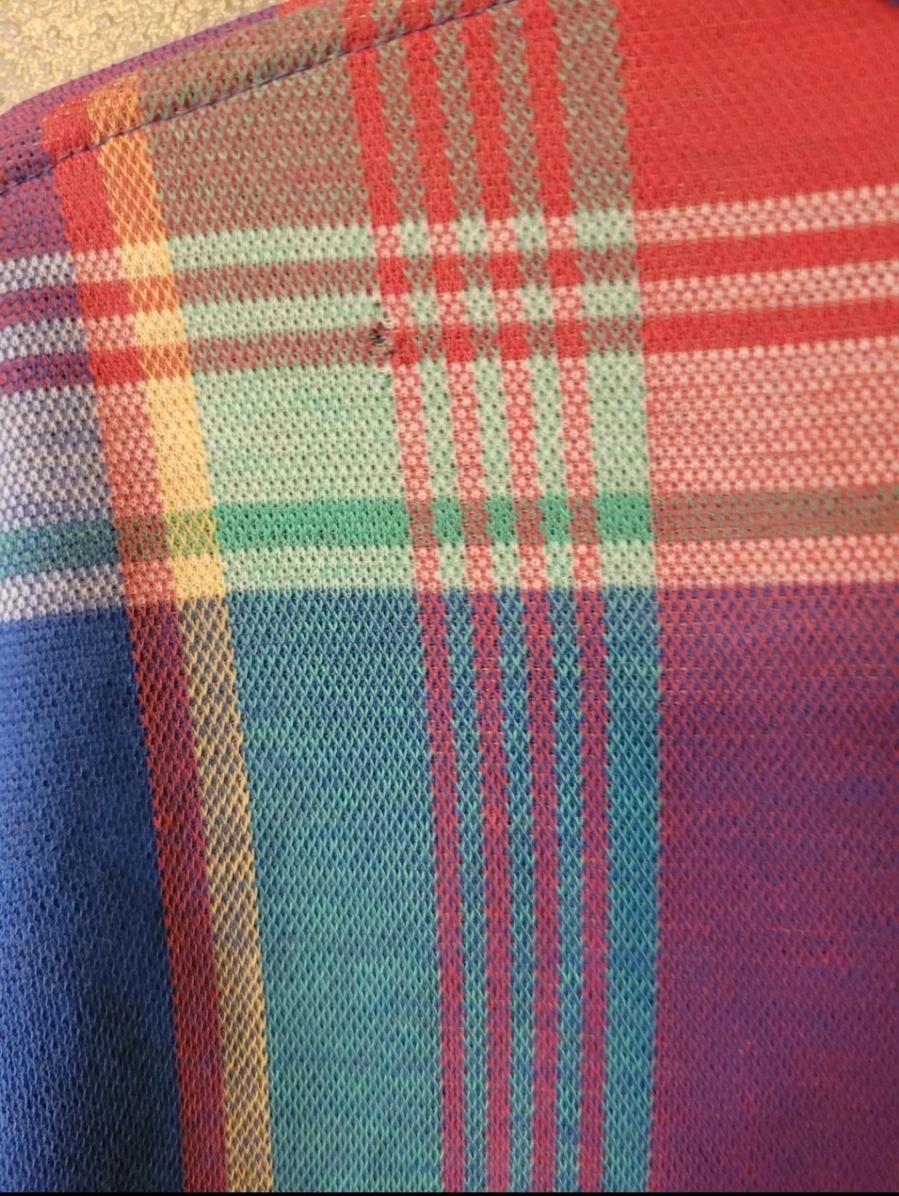 POLO by Ralph Lauren Shirt Medium Madras Multicolor Plaid Y2k Vintage Preppy